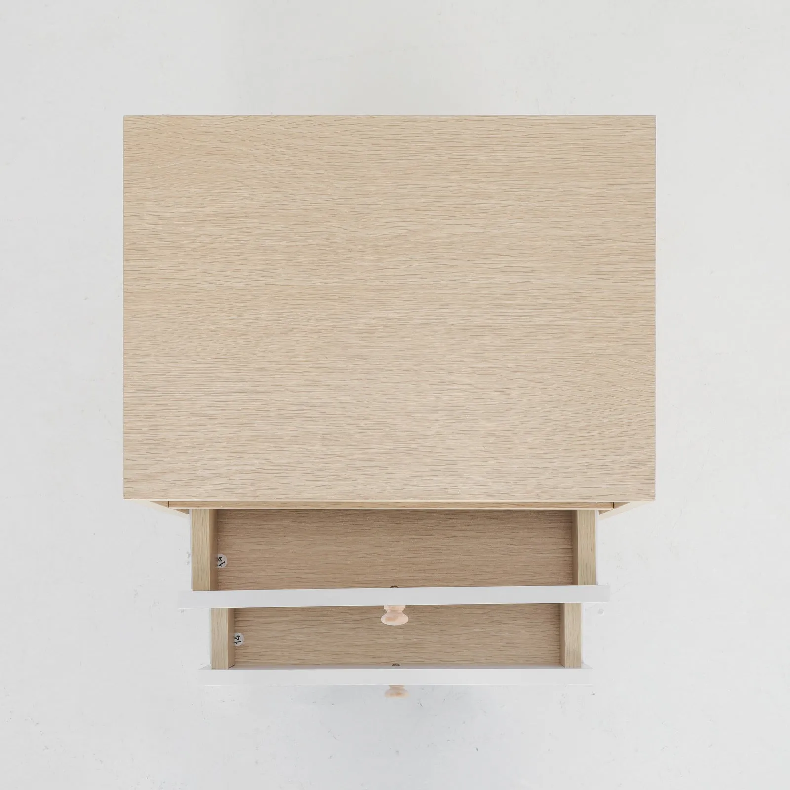 2x Bedside Table | Side Storage Cabinet | Nightstand | Bedroom 2 Drawer | ANYA | Oak