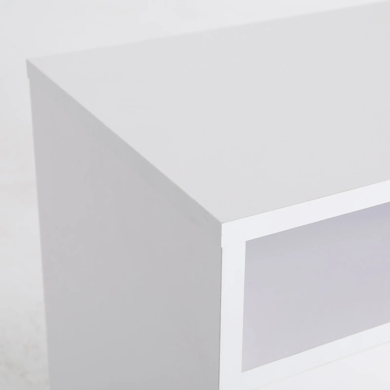 2x Bedside Table | Side Storage Cabinet | Nightstand | Bedroom 2 Drawer | ANYA | White