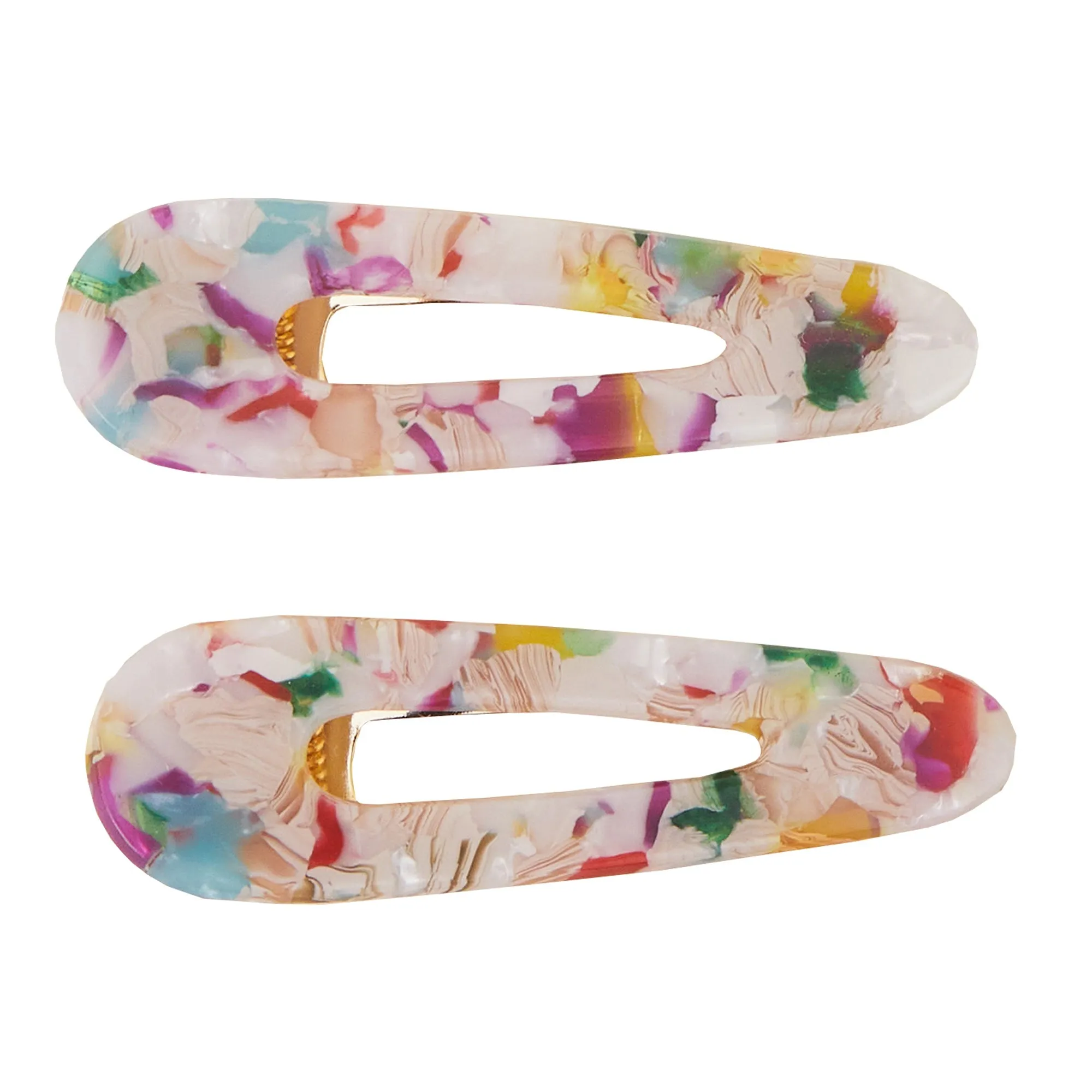 Accessorize London  Multi Two-Pack Tortoiseshell Resin Snap Clips