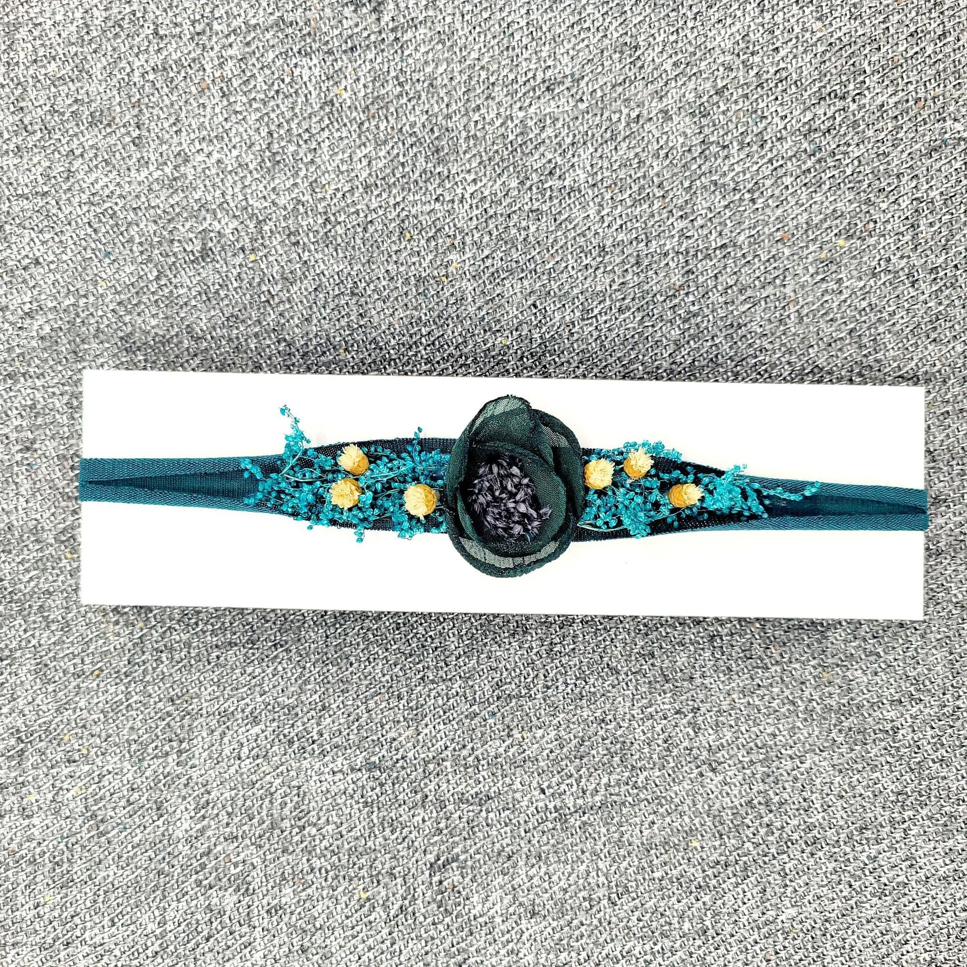 Babymoon Baby Girl's Designer Floral Headband | Girls Hair Accessories | Green Blue