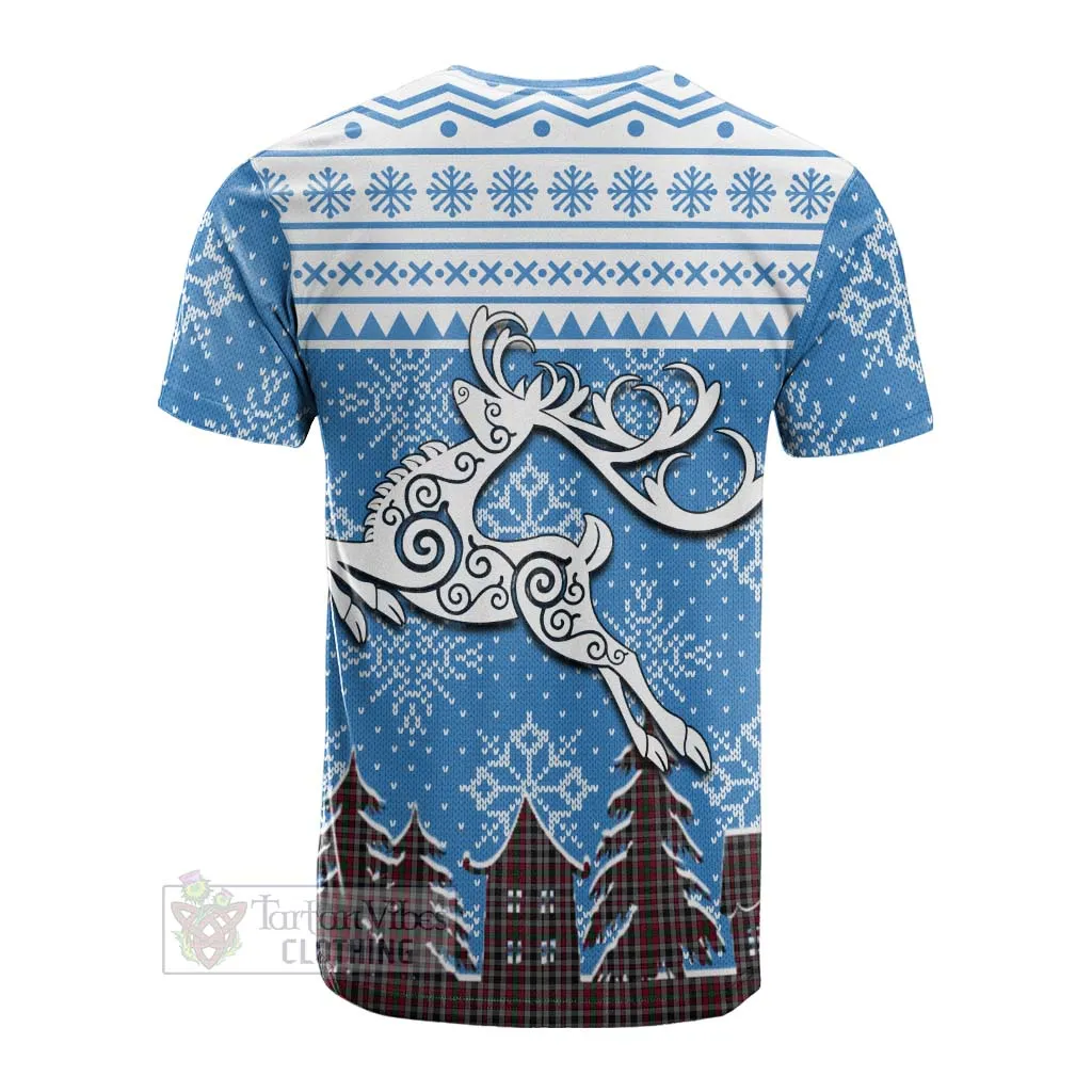 Borthwick Clan Christmas Cotton T-shirt Celtic Reindeer Style