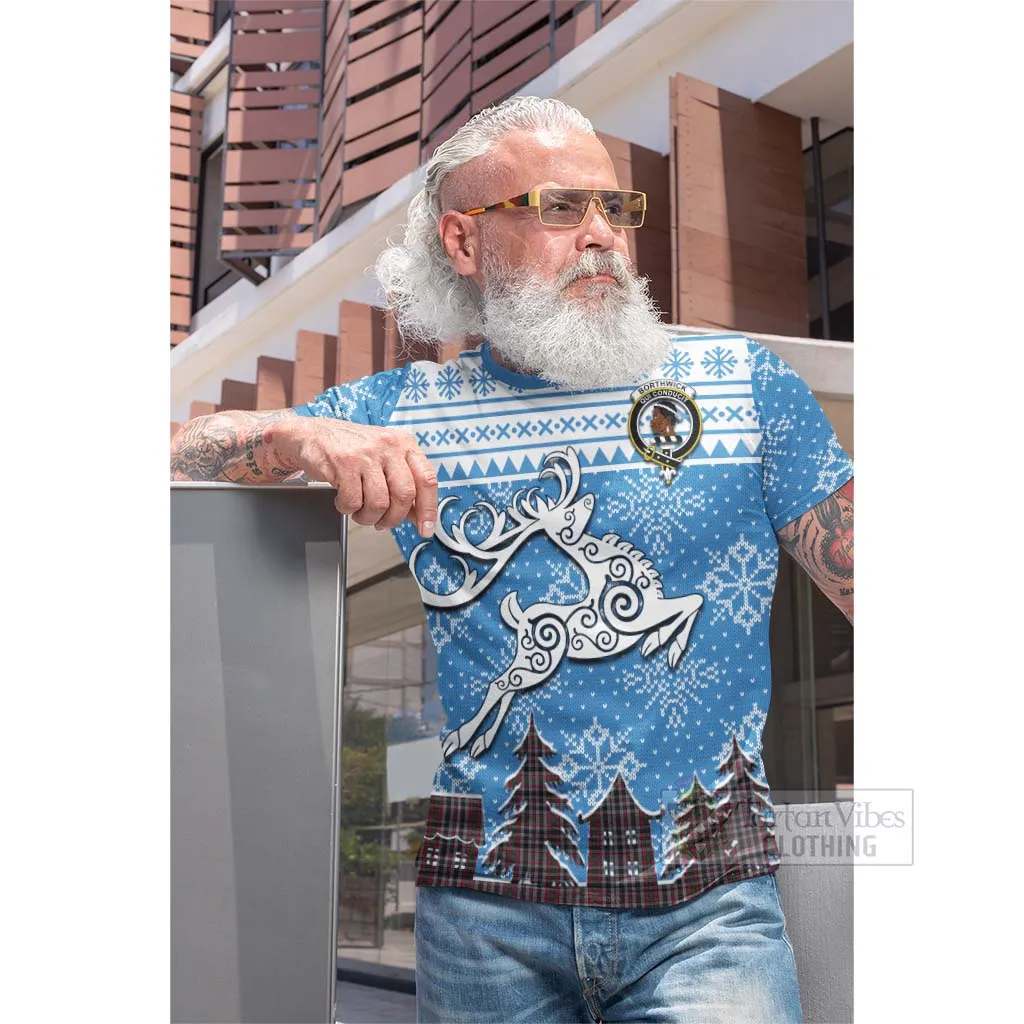 Borthwick Clan Christmas Cotton T-shirt Celtic Reindeer Style