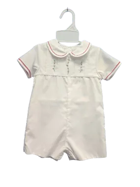 Boys Christmas Romper, White