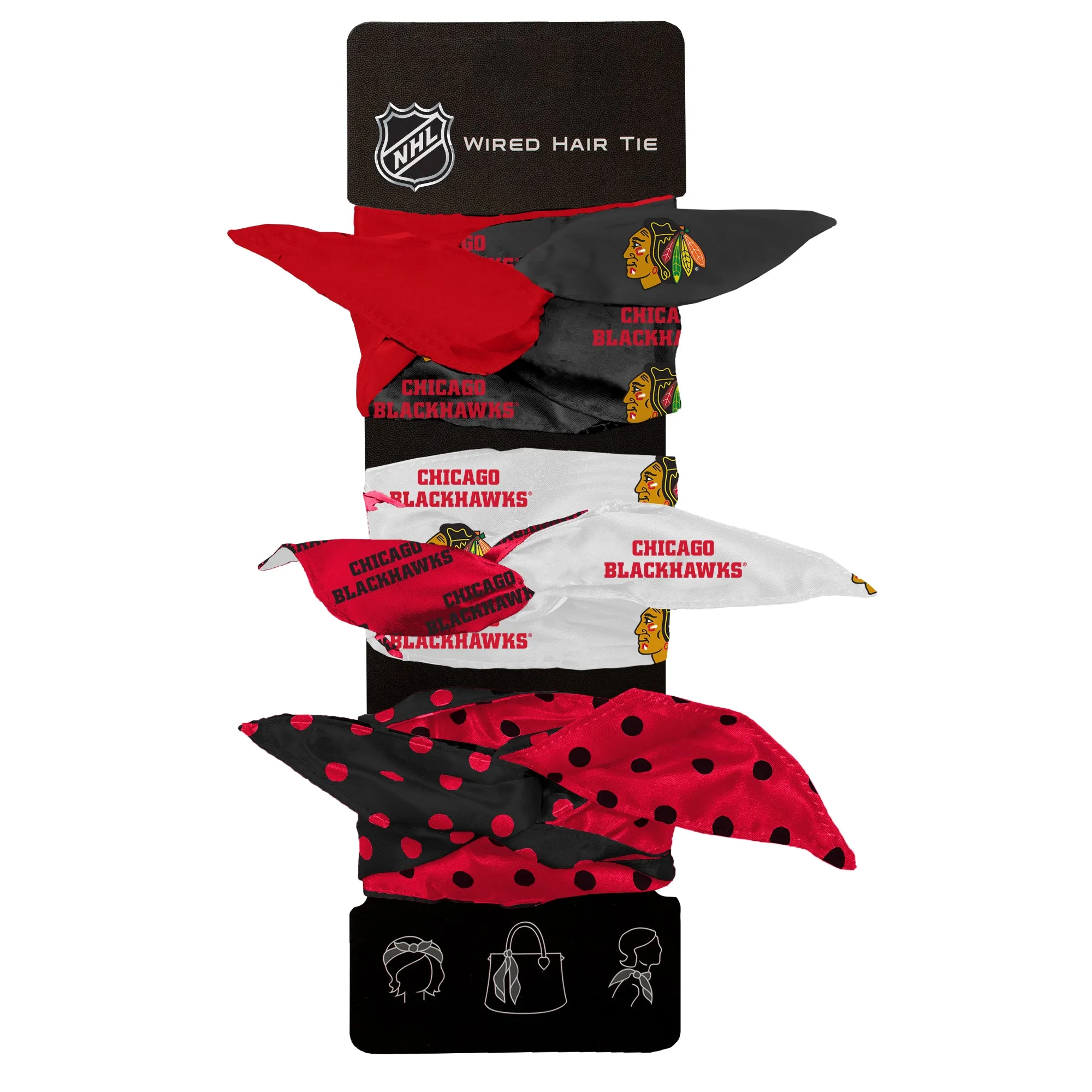 Chicago Blackhawks Wired Hair Tie