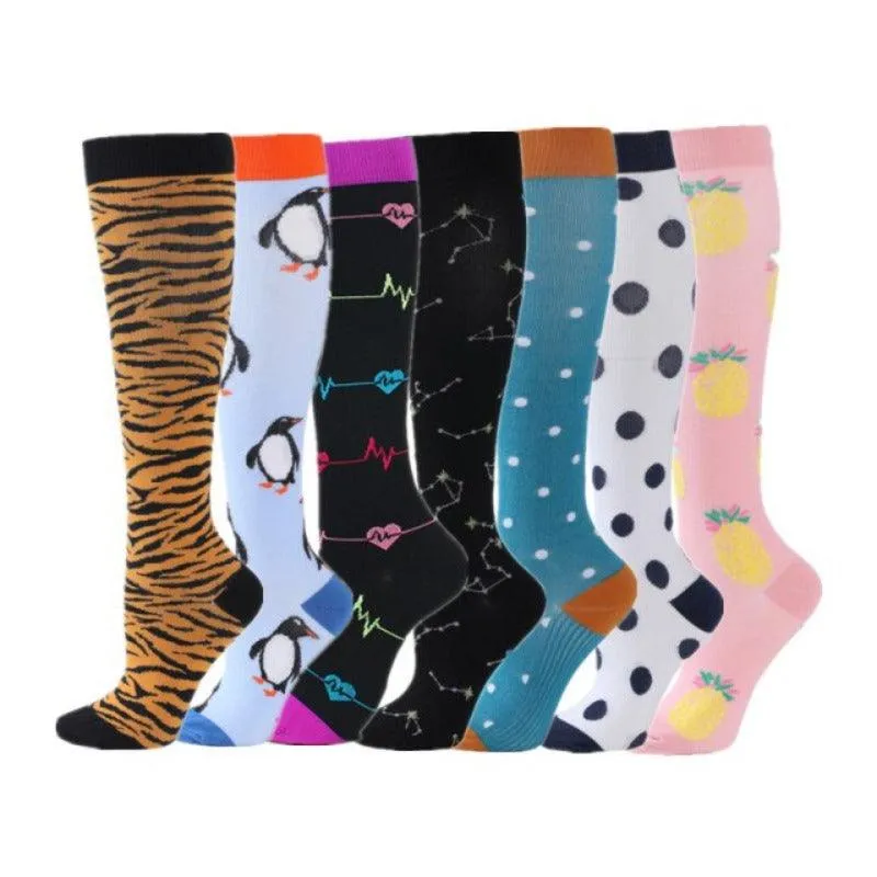 Colorful Compression Stocking For Women (7-Pack)