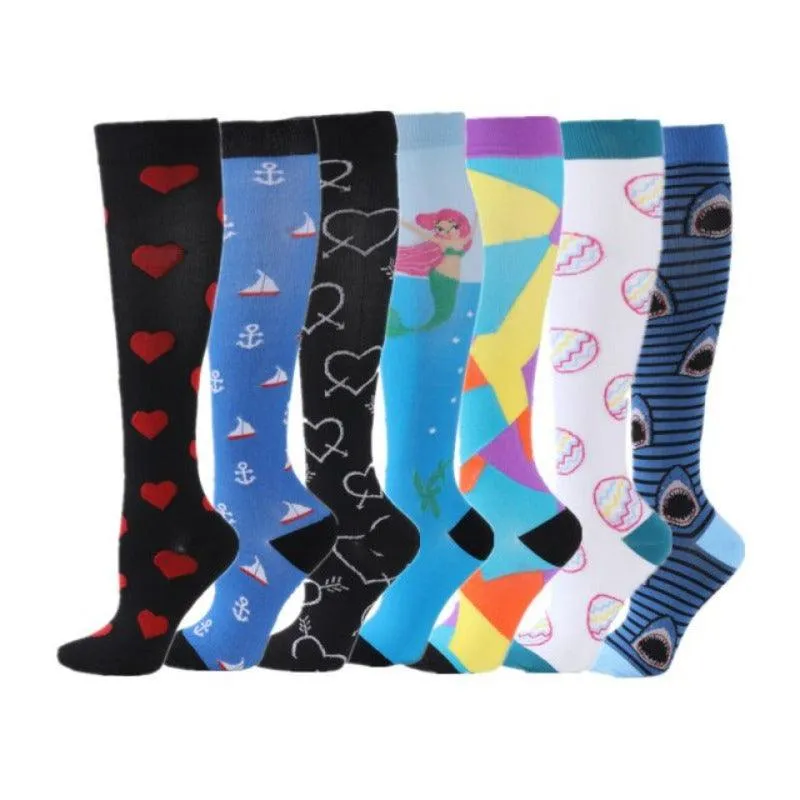 Colorful Compression Stocking For Women (7-Pack)