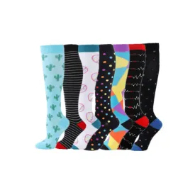 Colorful Compression Stocking For Women (7-Pack)
