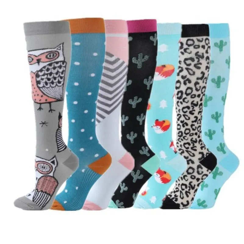 Colorful Compression Stocking For Women (7-Pack)