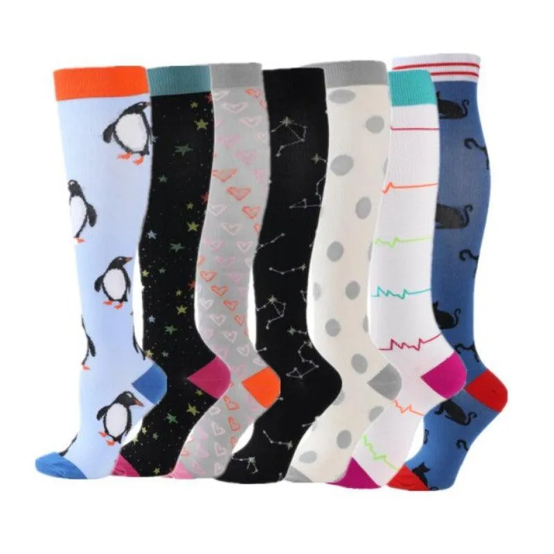 Colorful Compression Stocking For Women (7-Pack)