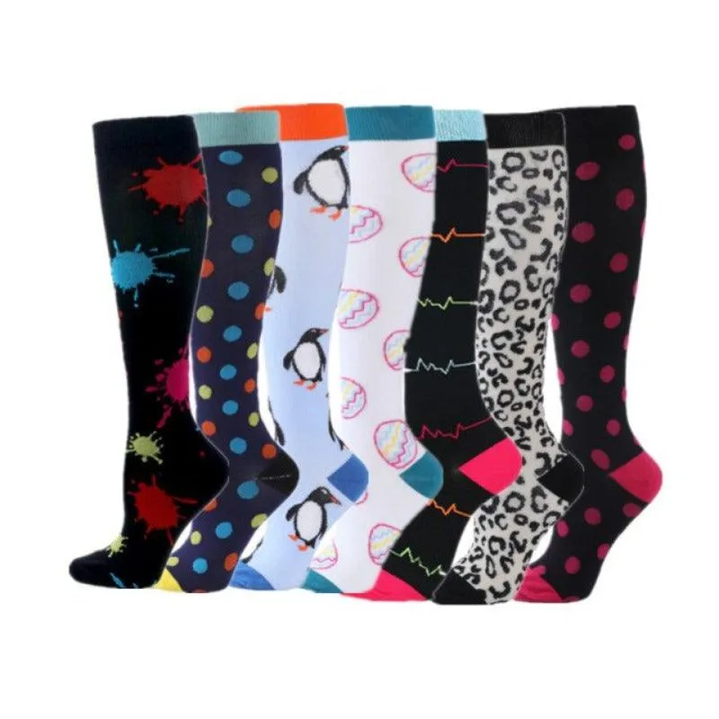 Colorful Compression Stocking For Women (7-Pack)