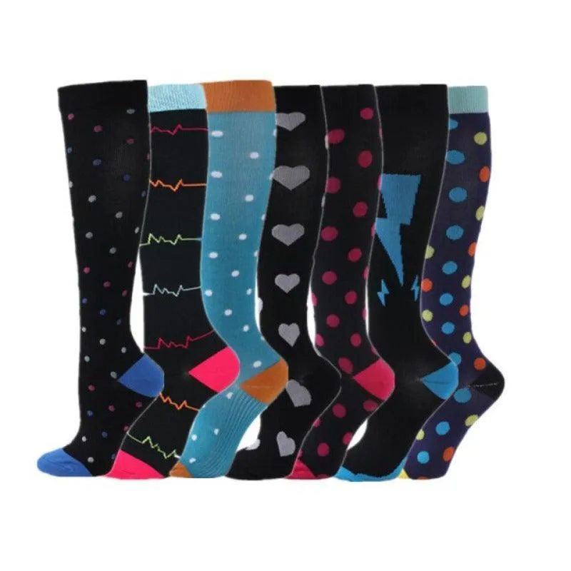 Colorful Compression Stocking For Women (7-Pack)