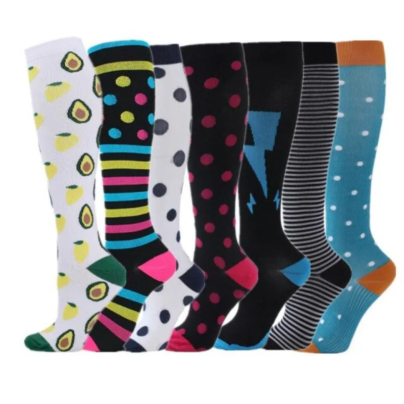 Colorful Compression Stocking For Women (7-Pack)