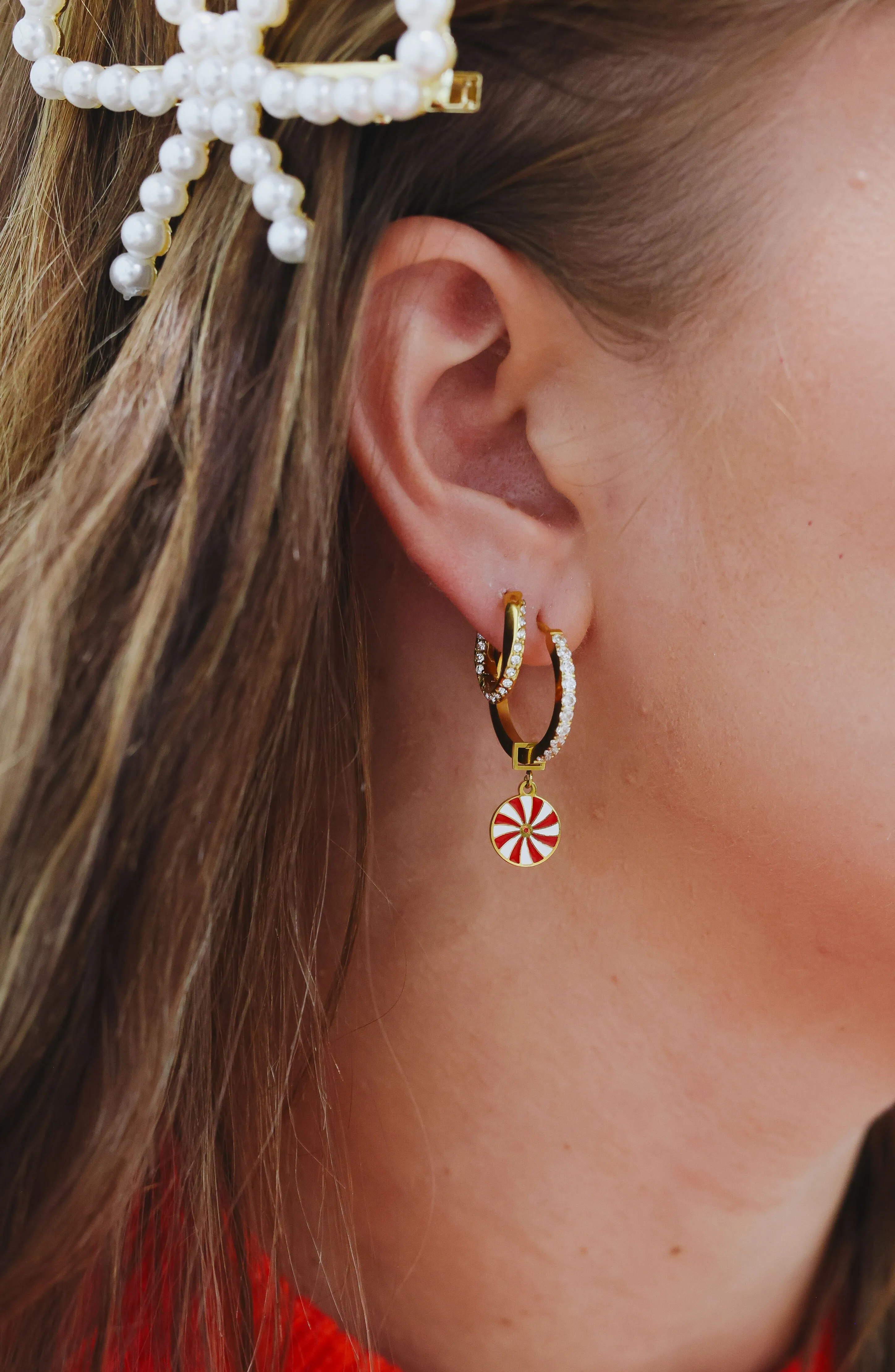 Diamond Wavy Hoops