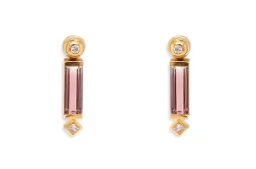 Earrings Bicolor Tourmaline & Diamonds