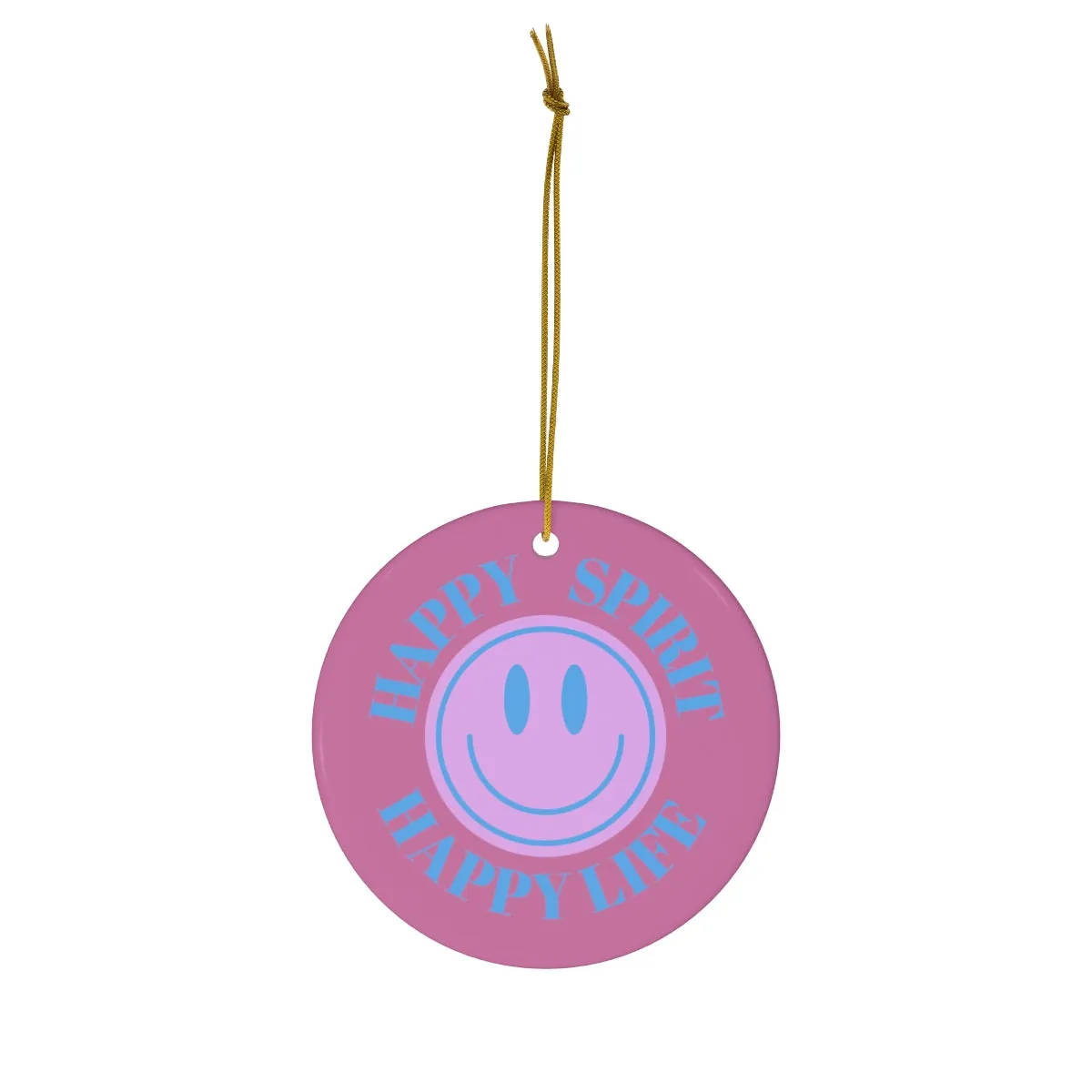 Holiday Ornament Happy Spirit Happy Life, Happiness Ornament, Modern Ornament, Smile Decoration, VSCO, Tumblr, Purple Smile, Retro C