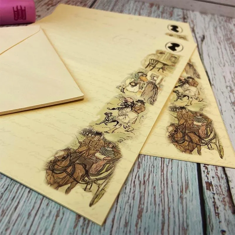 Jane Austen Writing Paper - Regency Border