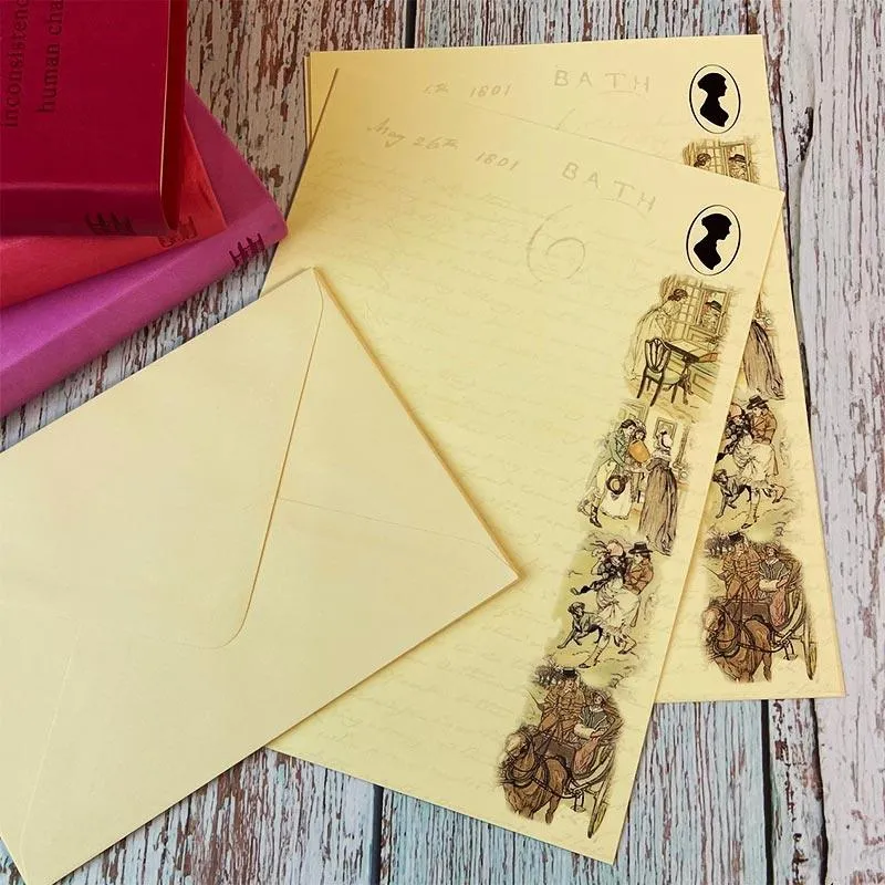 Jane Austen Writing Paper - Regency Border