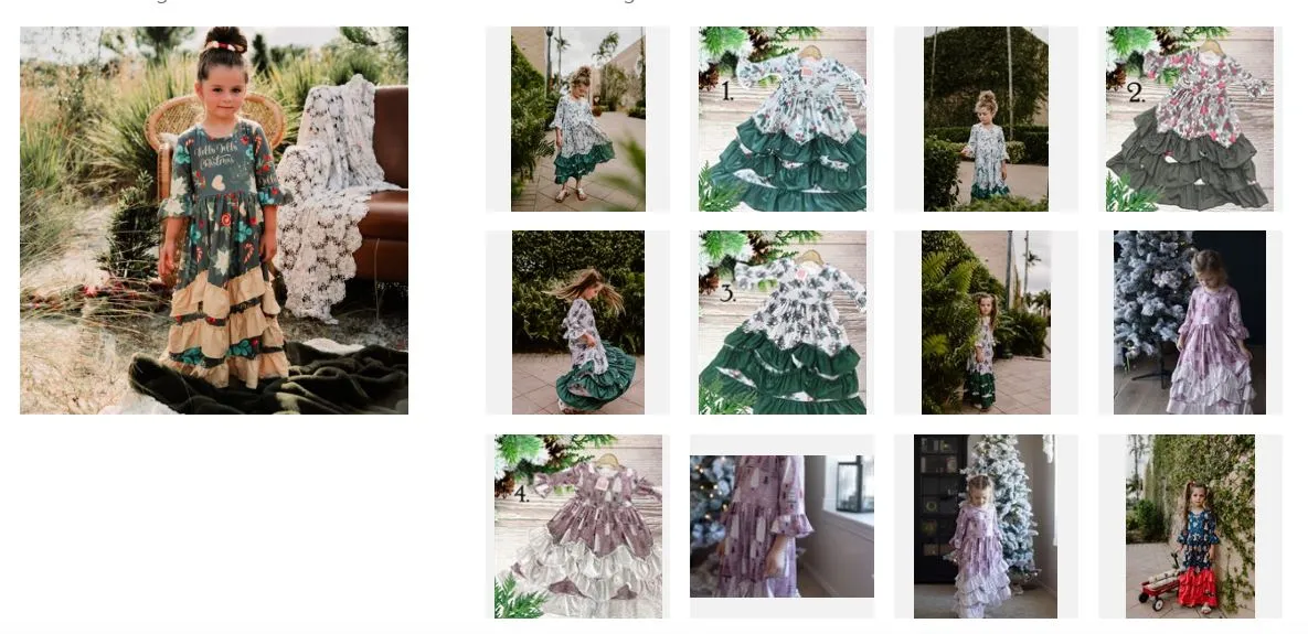 Kryssi Kouture Girls Christmas Ruffle Dresses - WHOLESALE