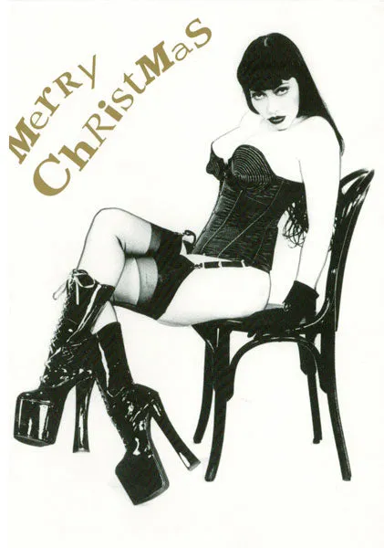 Merry Christmas Leather Card