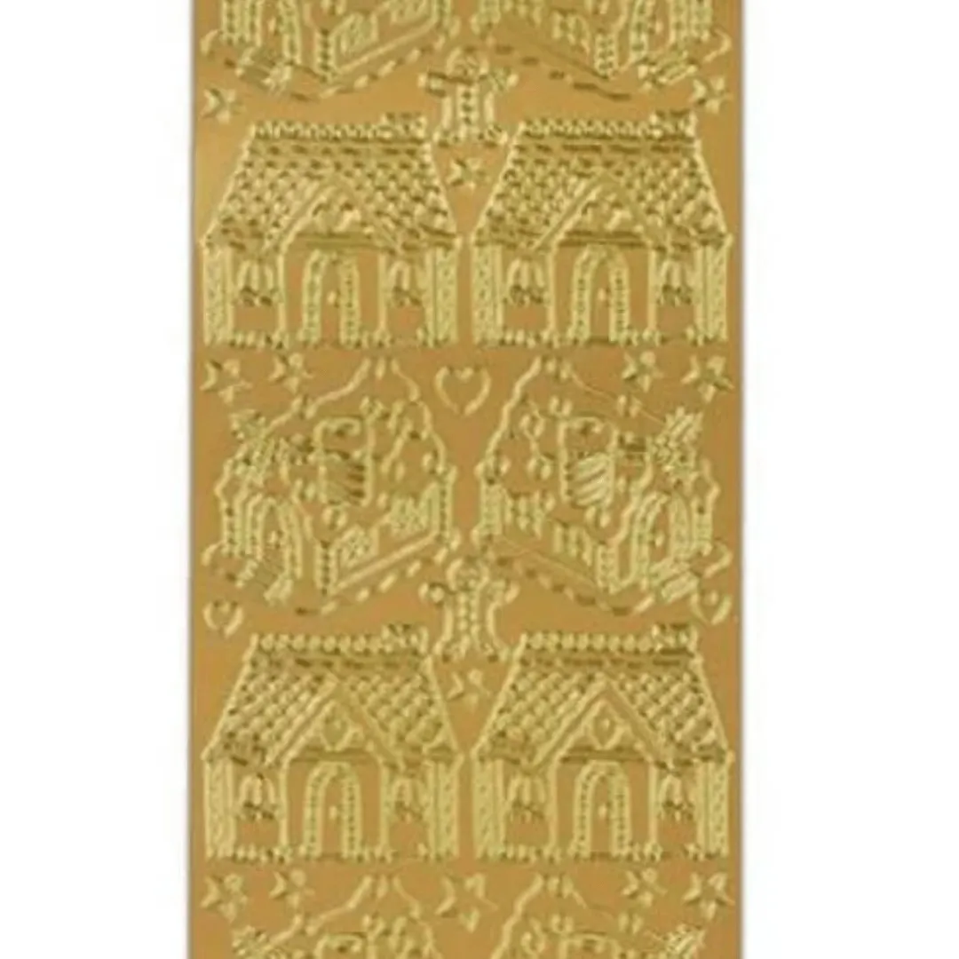 Merry Xmas/Reindeer Matt Gold Stickers