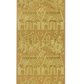 Merry Xmas/Reindeer Matt Gold Stickers