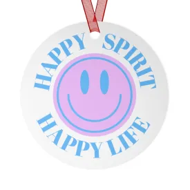 Metal Ornament Happy Spirit Happy Life, Happiness Ornament, Modern Ornament, Smile Decoration, VSCO, Tumblr, Purple Smile, Retro Christmas