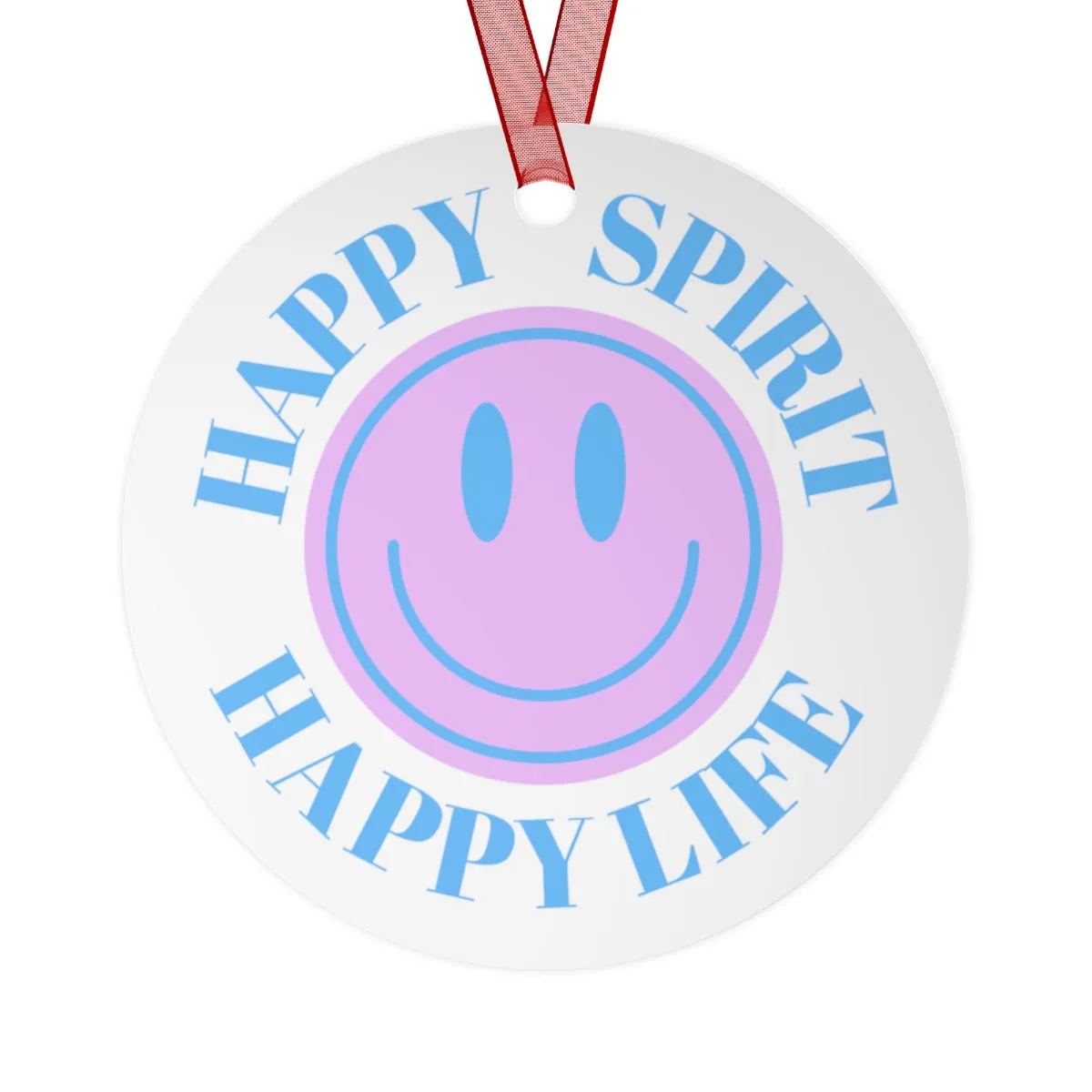 Metal Ornament Happy Spirit Happy Life, Happiness Ornament, Modern Ornament, Smile Decoration, VSCO, Tumblr, Purple Smile, Retro Christmas