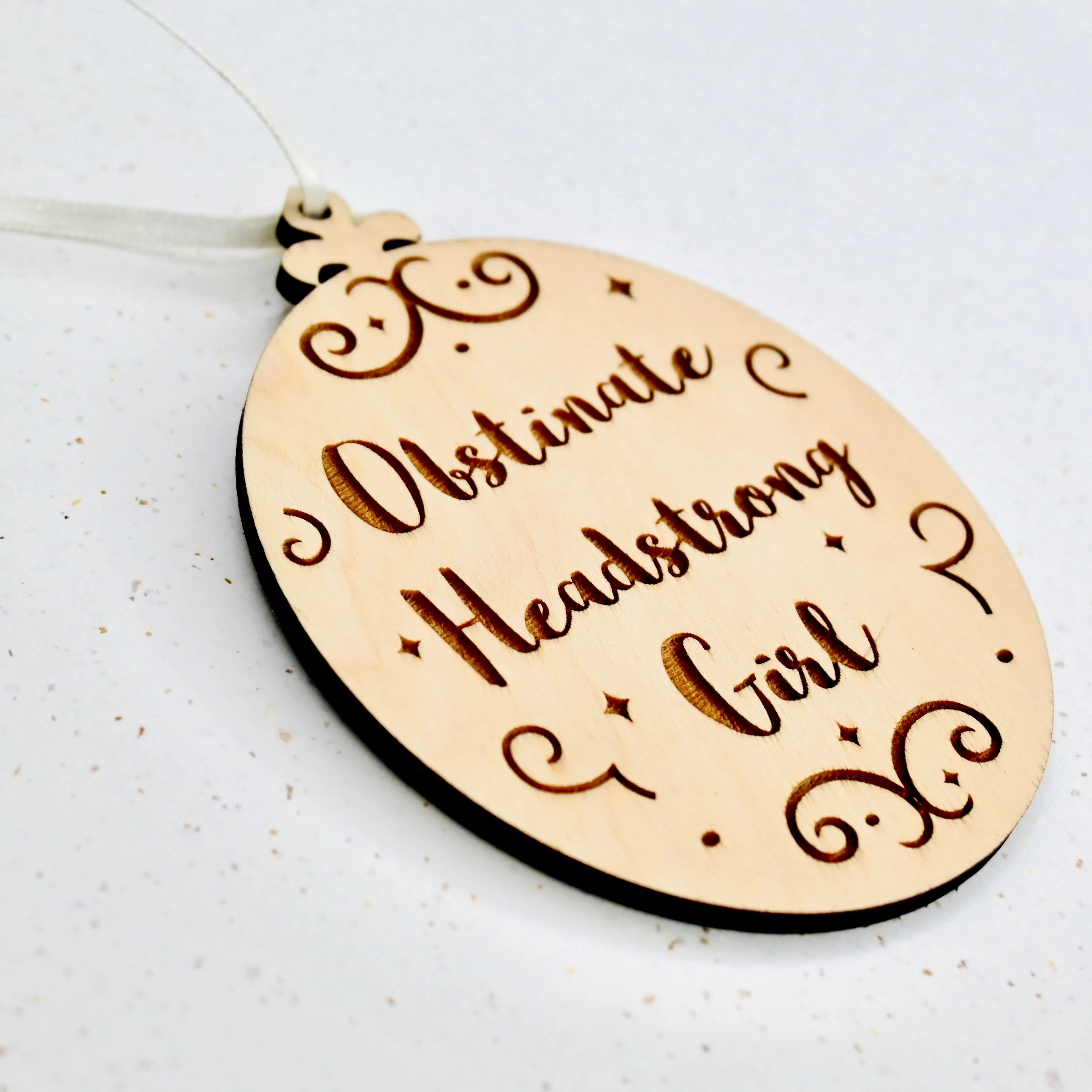Pride and Prejudice 'Obstinate Headstrong Girl' Quote Decoration