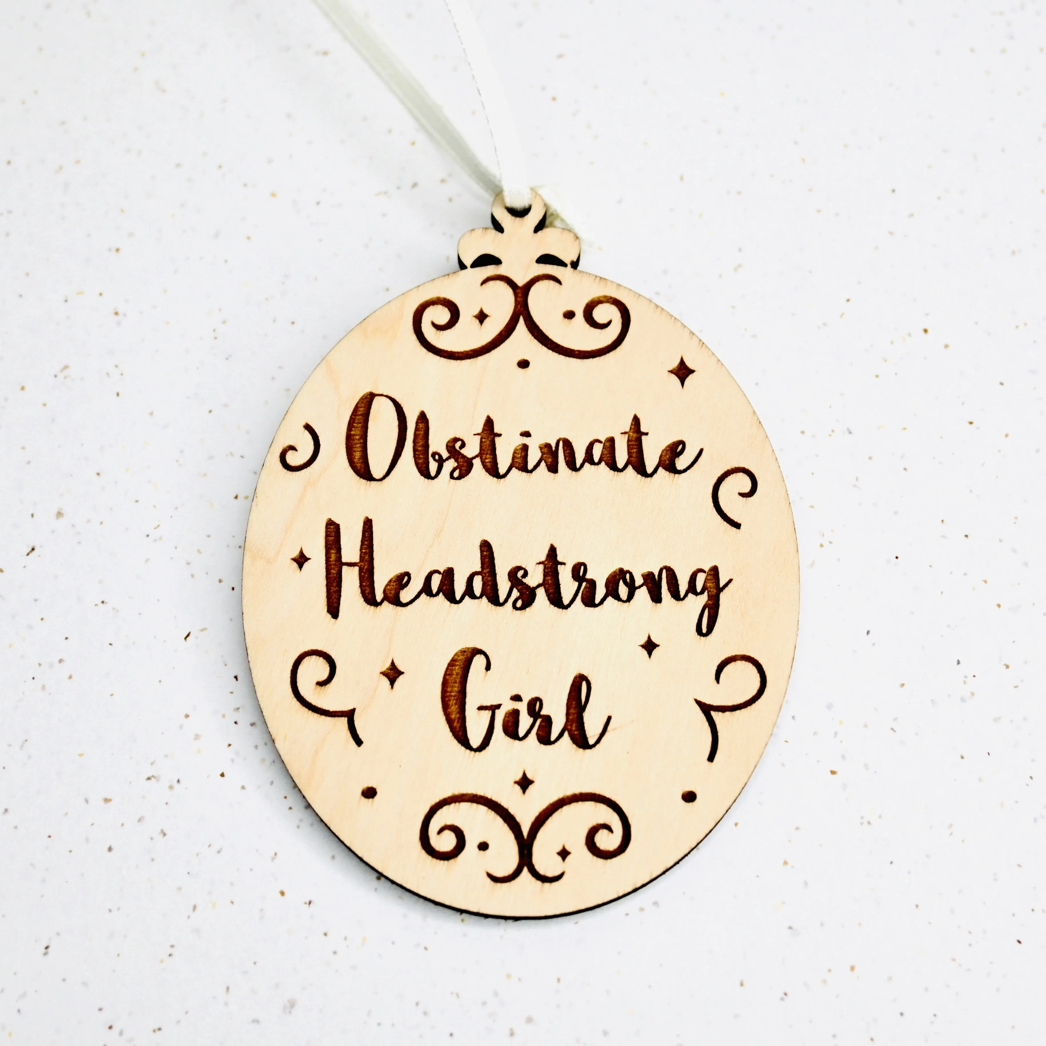 Pride and Prejudice 'Obstinate Headstrong Girl' Quote Decoration