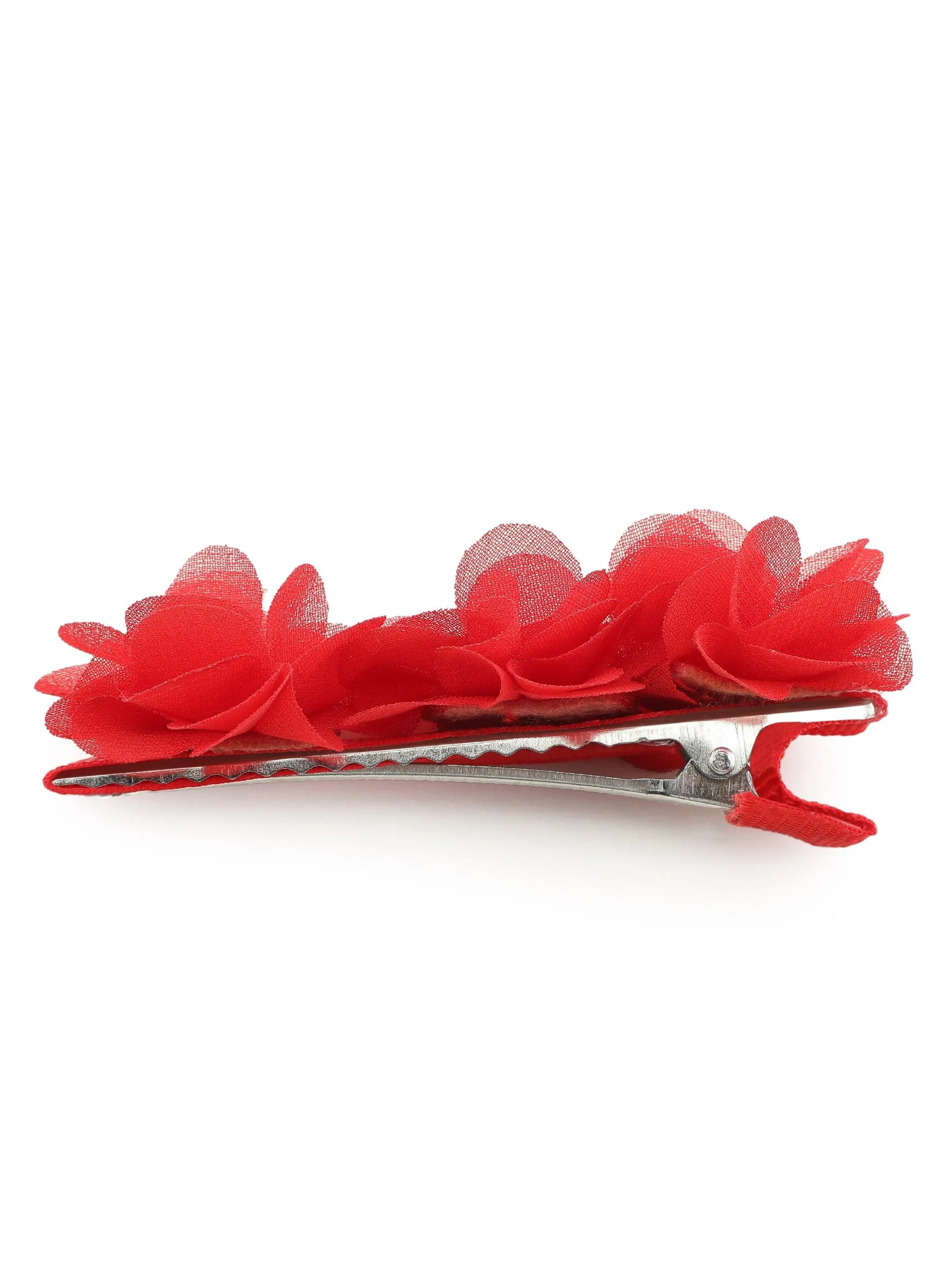 Red flower hairclip