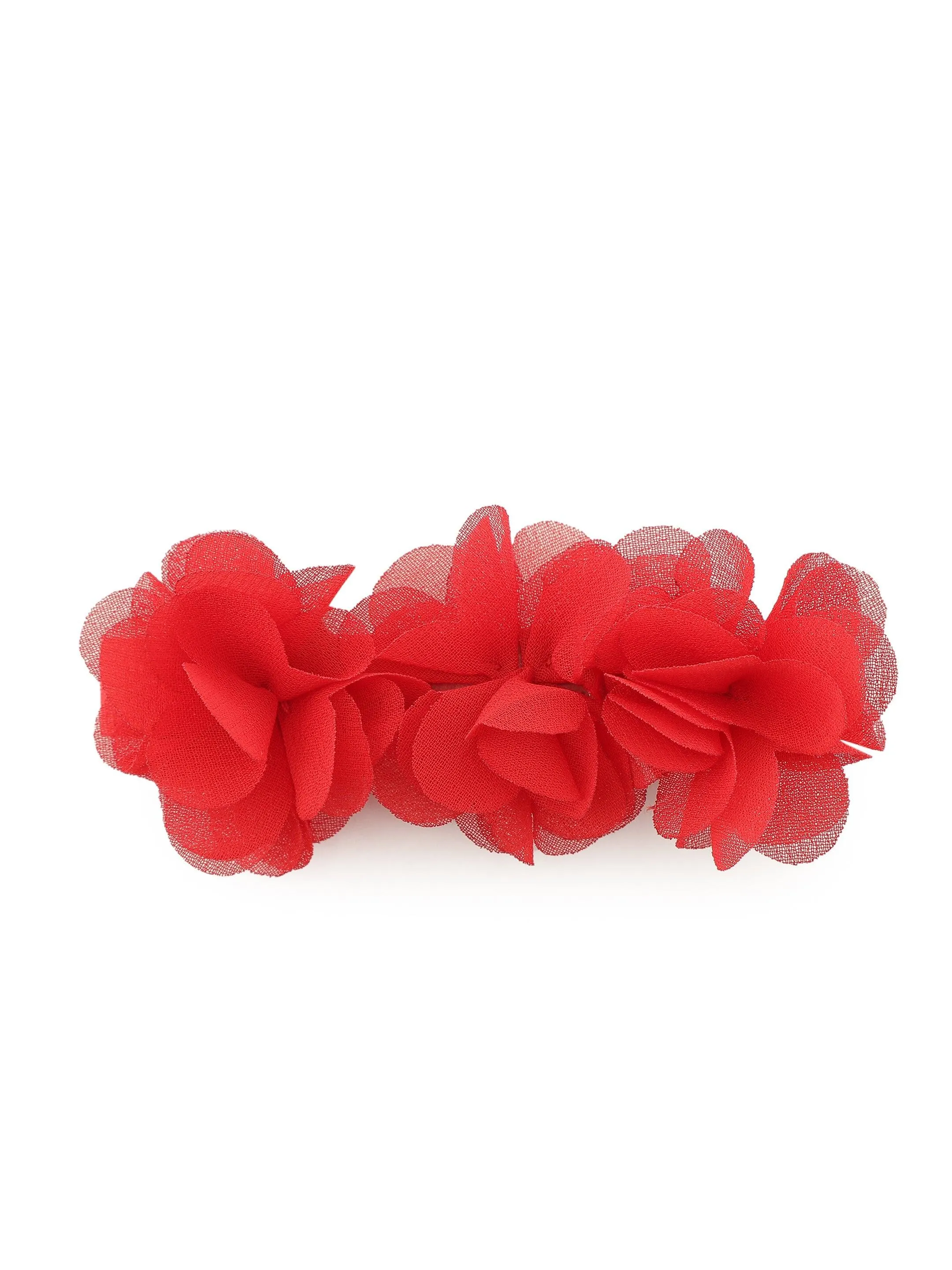 Red flower hairclip