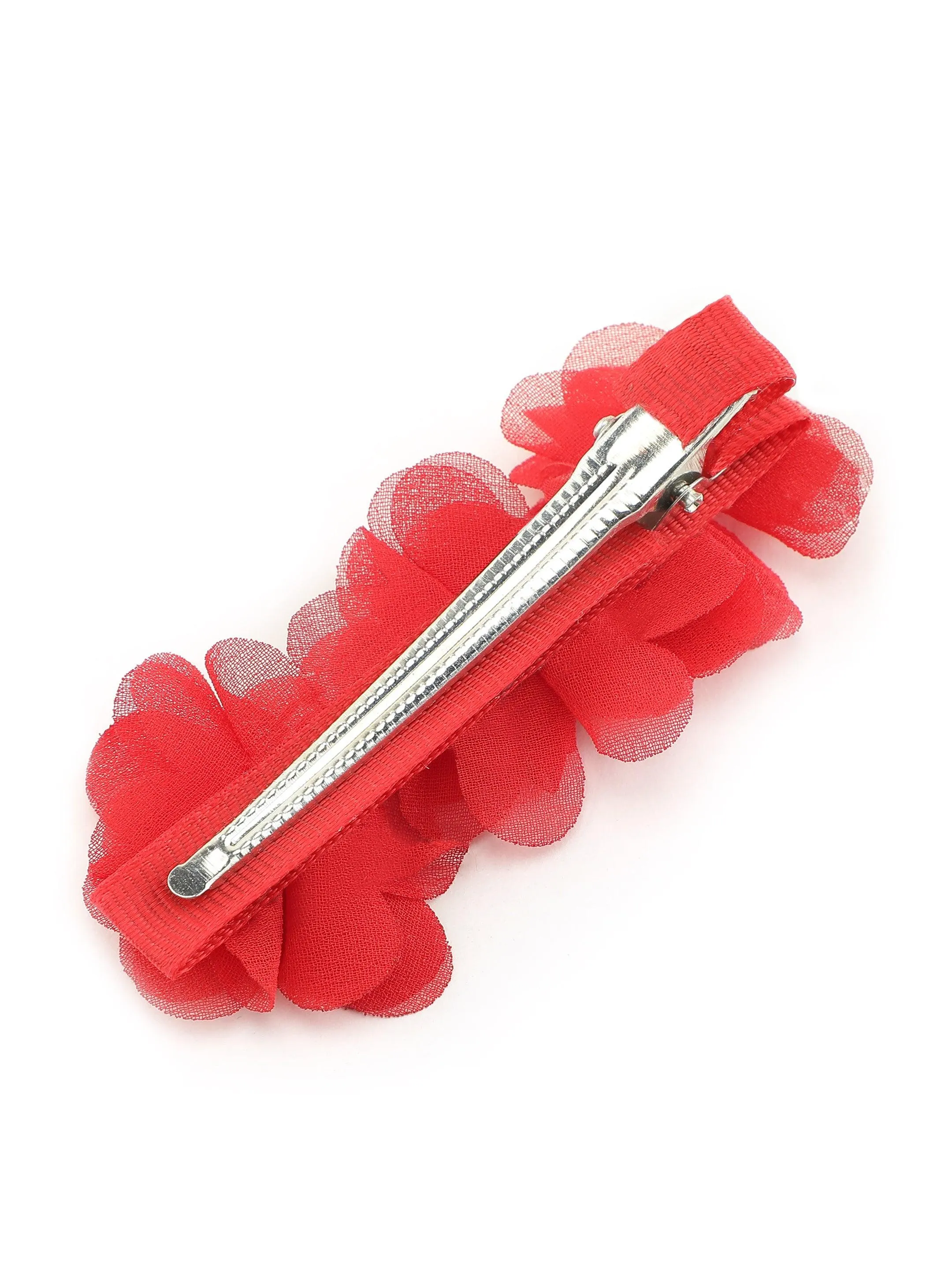Red flower hairclip