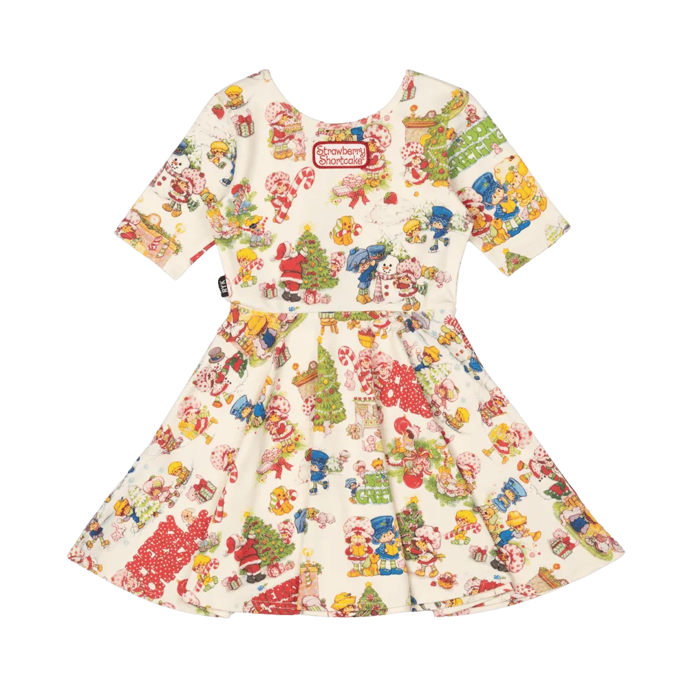 Rock Your Baby Mabel Dress - Strawberry Christmas Cheer