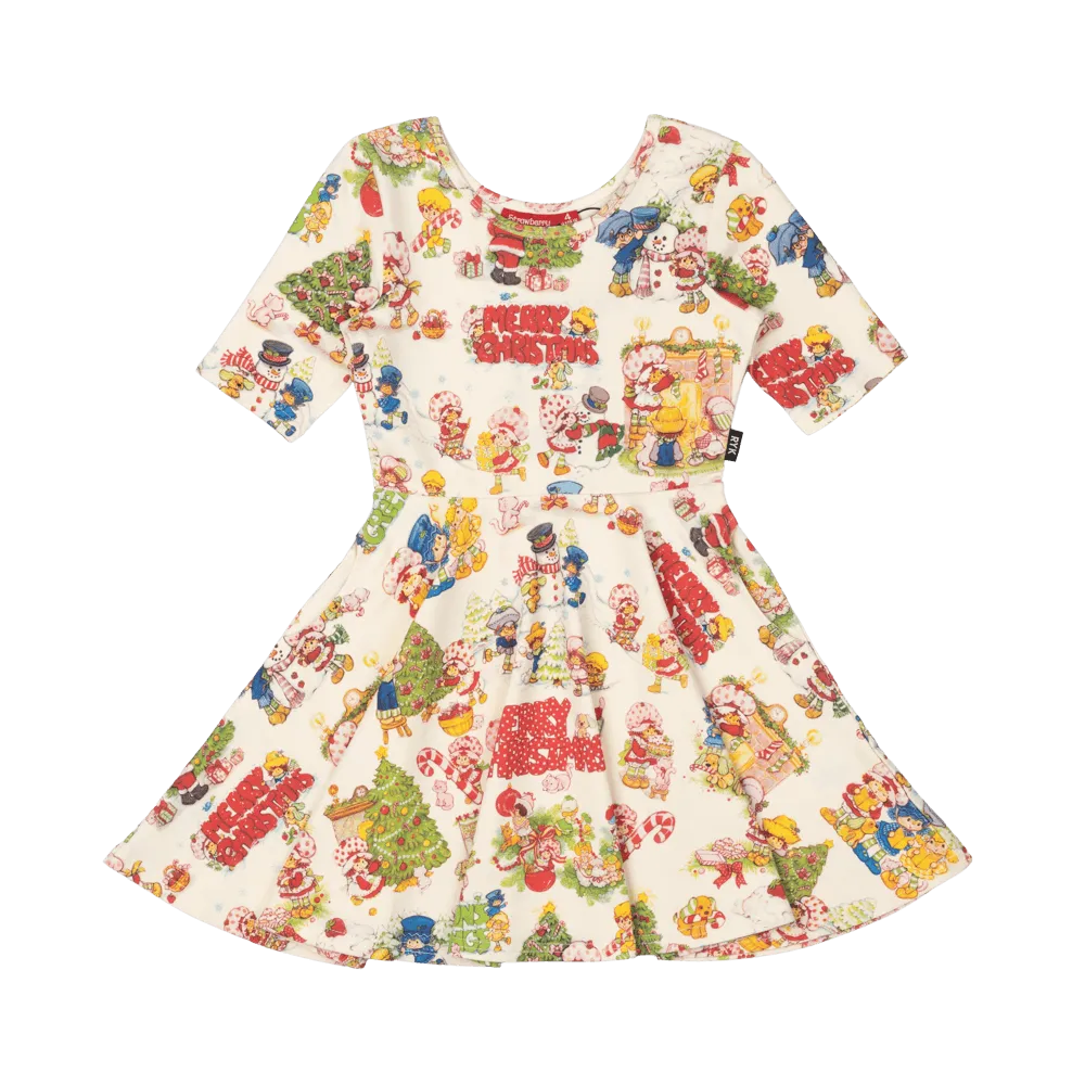 Rock Your Baby Mabel Dress - Strawberry Christmas Cheer