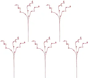Set of (5) 28" Beaded Spiral Picks by Valerie