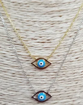 Sterling Silver Evil Eye Necklace
