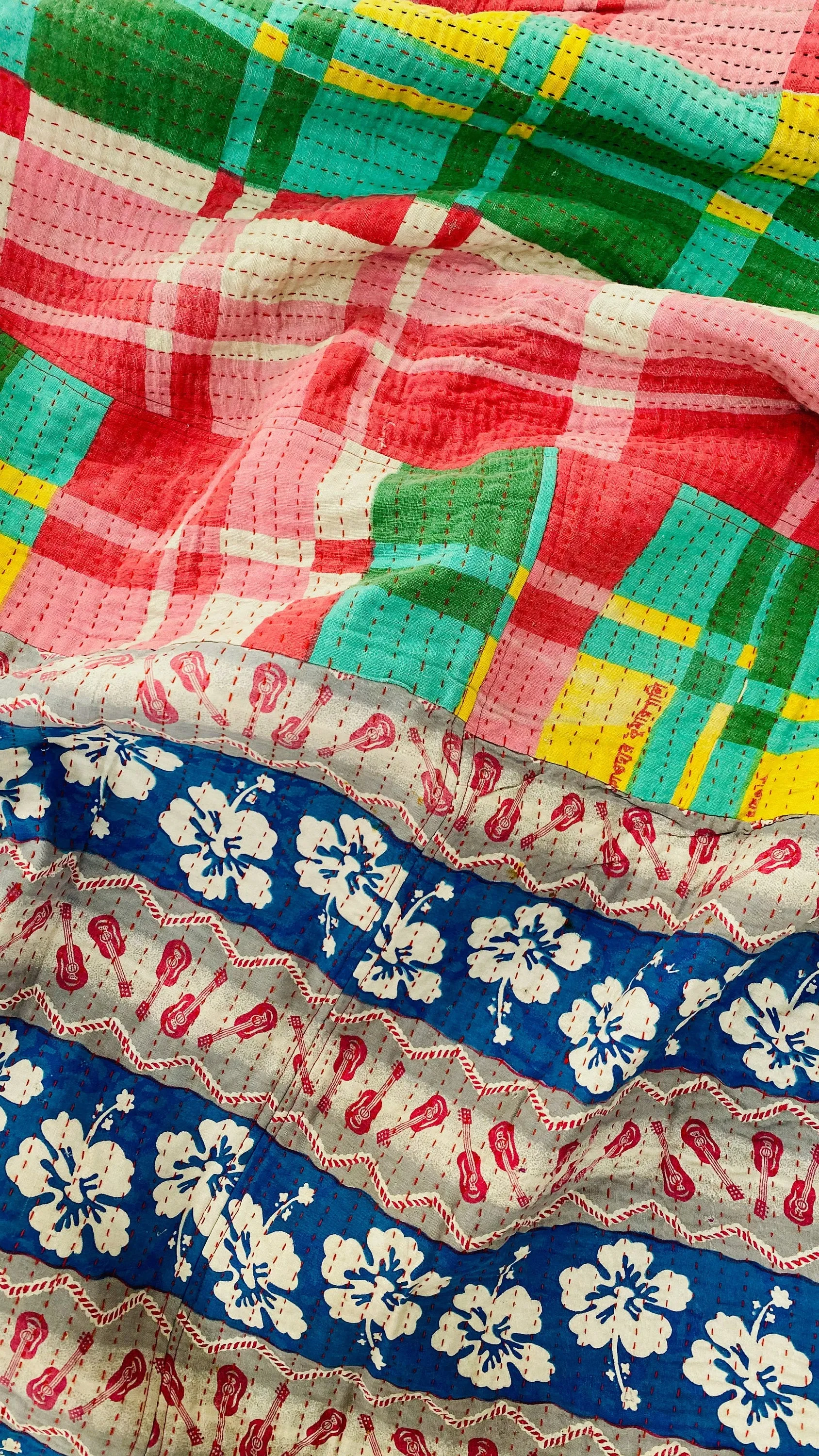 Vintage Kantha Wrap Shrug. Surf Vibe