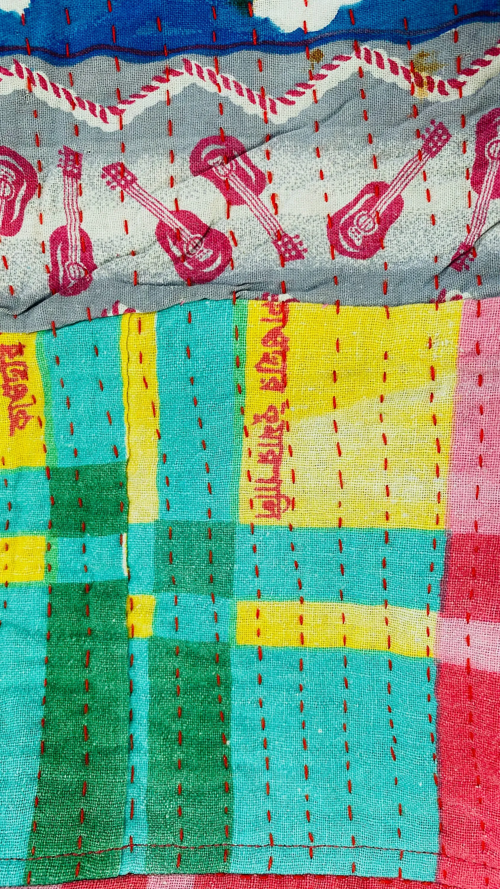 Vintage Kantha Wrap Shrug. Surf Vibe