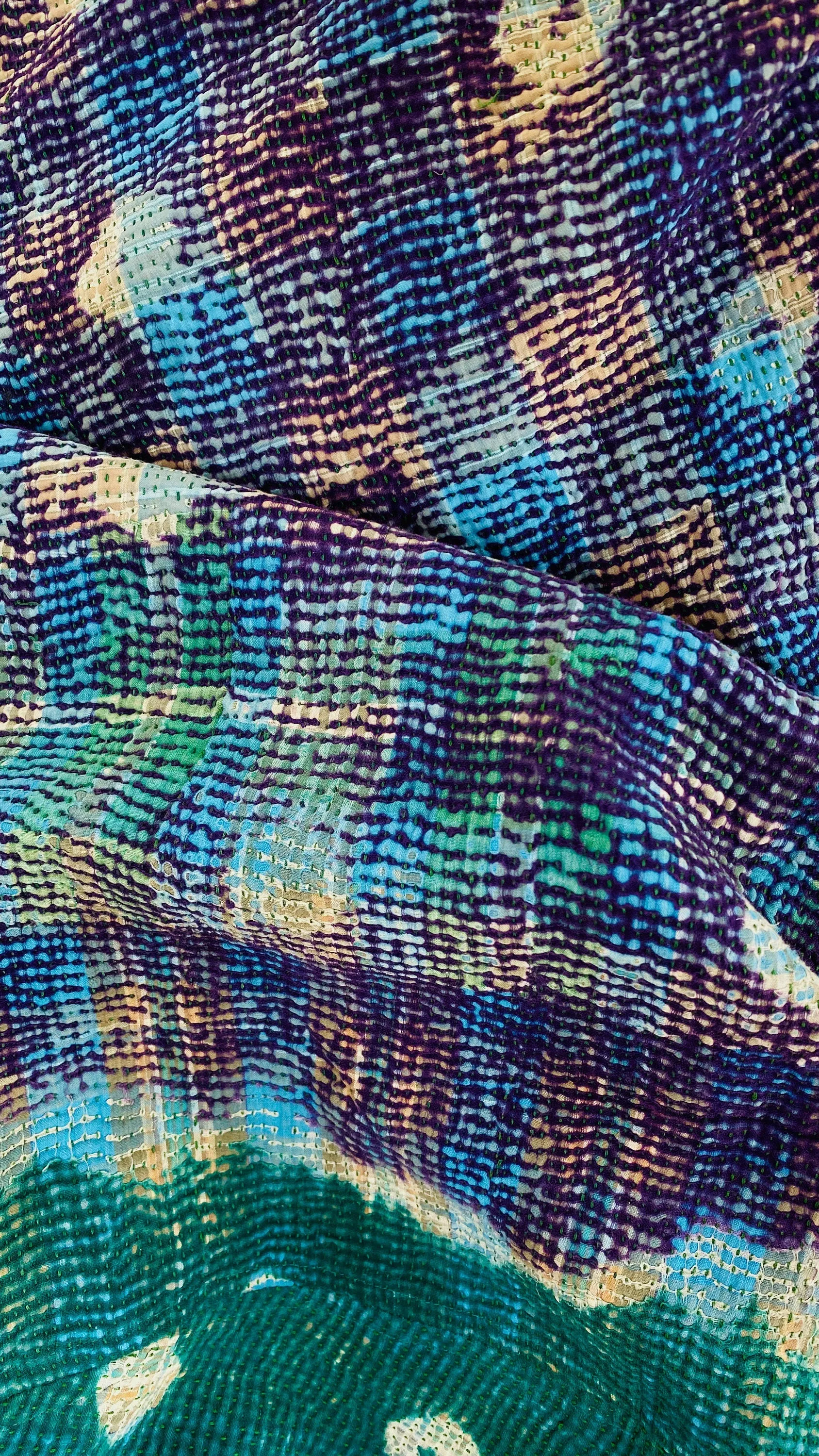 Vintage Kantha Wrap Shrug.
